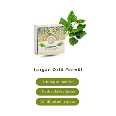 Bio Asia Isırgan Sabunu – Saç Köklerini Güçlendiren & Arındırıcı Bitkisel Sabun 150 gr