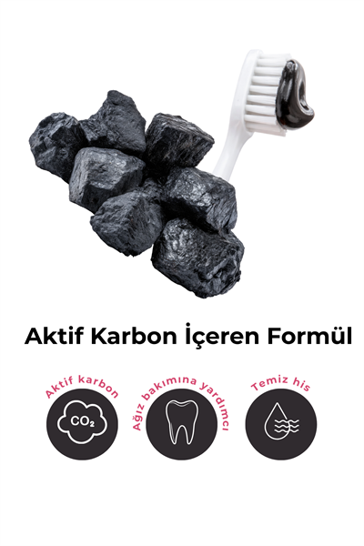 Bio Asia Karbon Diş Macunu – Beyazlatıcı Etki, Doğal Aktif Karbon Temizliği 130 ml