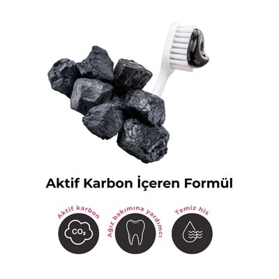 Bio Asia Karbon Diş Macunu – Beyazlatıcı Etki, Doğal Aktif Karbon Temizliği 130 ml