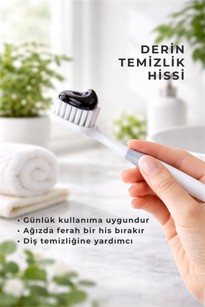 Bio Asia Karbon Diş Macunu – Beyazlatıcı Etki, Doğal Aktif Karbon Temizliği 130 ml