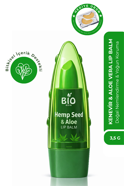 Bio Asia Kenevir & Aloe Vera Lip Balm – Doğal Nemlendirme ve Yoğun Koruma