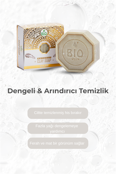 Bio Asia Kil Sabunu – Gözenek Sıkılaştırıcı & Arındırıcı Yağ Dengeleyici Sabun 150 gr