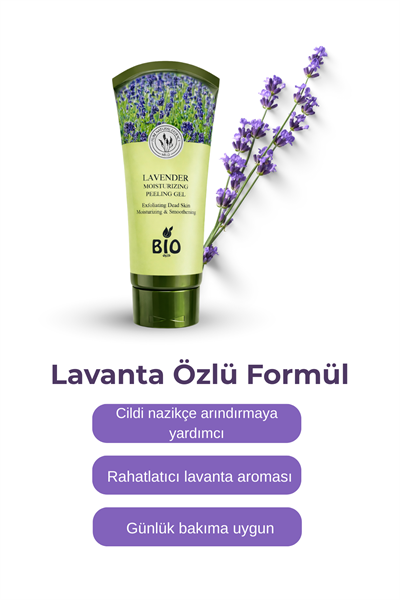 Bio Asia Lavanta Peeling Jel – Cildi Arındıran, Sakinleştirici & Rahatlatıcı Etki 150 ml