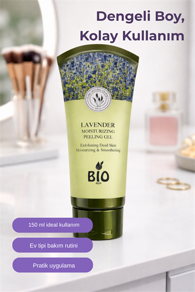 Bio Asia Lavanta Peeling Jel – Cildi Arındıran, Sakinleştirici & Rahatlatıcı Etki 150 ml
