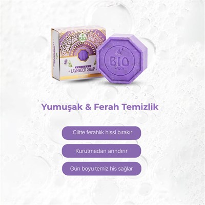 Bio Asia Lavanta Sabunu – Sakinleştirici, Rahatlatıcı Aromaterapi Etkili Sabun 150 gr