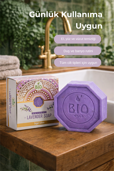 Bio Asia Lavanta Sabunu – Sakinleştirici, Rahatlatıcı Aromaterapi Etkili Sabun 150 gr