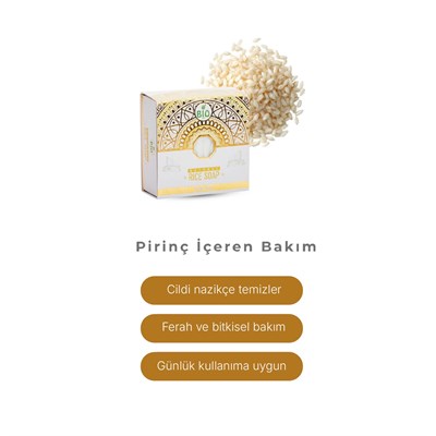 Bio Asia Pirinç Sabunu – Cilt Aydınlatıcı, Leke Görünümünü Azaltmaya Yardımcı Doğal Sabun 150 gr