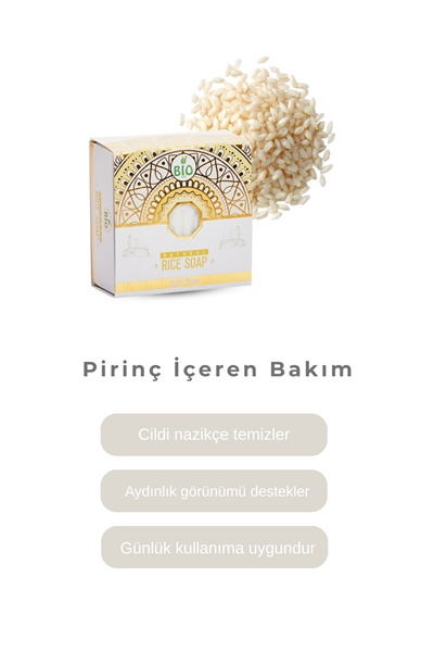 Bio Asia Pirinç Sabunu – Cilt Aydınlatıcı, Leke Görünümünü Azaltmaya Yardımcı Doğal Sabun 150 gr