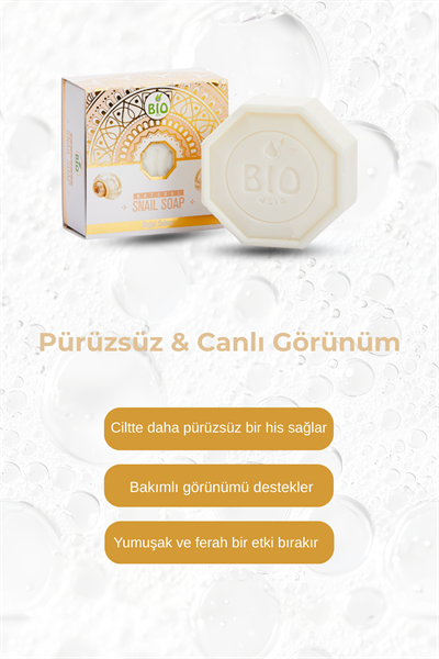 Bio Asia Salyangoz Özlü Onarıcı Sabun – Cilt Yenileyici, Leke Görünümü Azaltıcı Sabun 150 gr