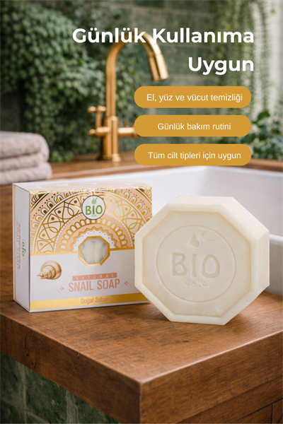 Bio Asia Salyangoz Özlü Onarıcı Sabun – Cilt Yenileyici, Leke Görünümü Azaltıcı Sabun 150 gr