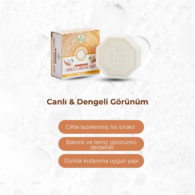 Bio Asia Sarımsak + Ginseng Sabunu – Saç Dökülmesi Karşıtı Güçlendirici Özlü Sabun 150 gr