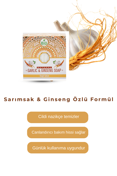 Bio Asia Sarımsak + Ginseng Sabunu – Saç Dökülmesi Karşıtı Güçlendirici Özlü Sabun 150 gr