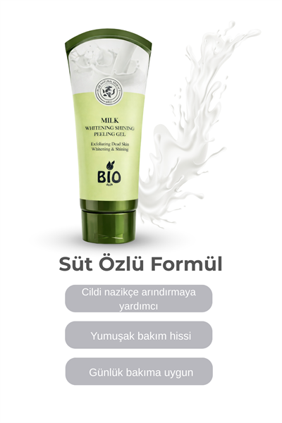 Bio Asia Süt Peeling Jel – Cildi Yumuşatan, Ölü Derileri Nazikçe Arındıran Süt Özlü Formül 150 ml