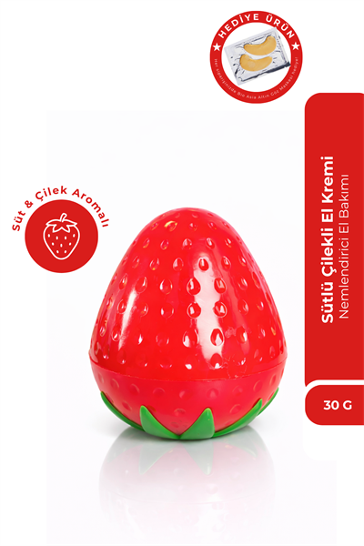 Bio Asia Sütlü Çilek El Kremi – Yumuşatıcı, Mis Kokulu Yoğun Nemlendirme 30 gr