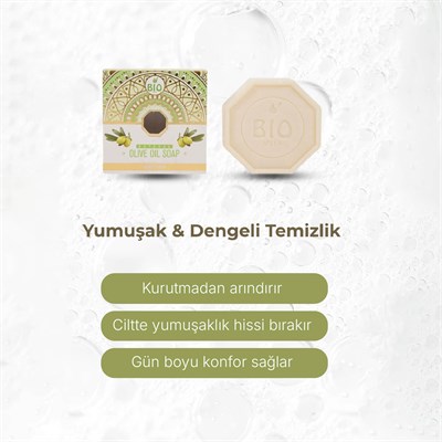 Bio Asia Zeytinyağlı Sabun – Yoğun Nemlendiren, Cildi Besleyen Doğal Zeytin Sabunu 150 gr