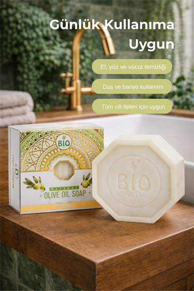 Bio Asia Zeytinyağlı Sabun – Yoğun Nemlendiren, Cildi Besleyen Doğal Zeytin Sabunu 150 gr