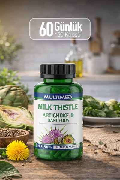 Milk Thistle – Deve Dikeni + Enginar + Karahindiba – Karaciğer Yenileyici Formül – 120 Kapsül