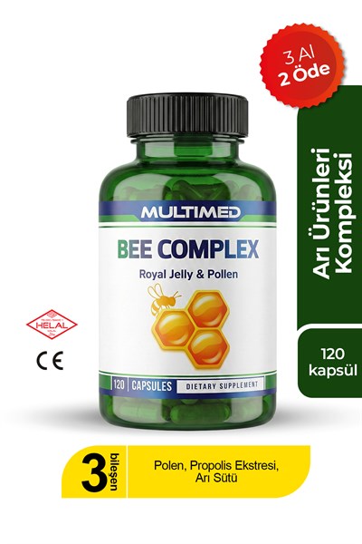 Multimed Bee Complex – Arı Sütü & Polen & Propolis ile Güçlü Bağışıklık Desteği – 120 Kapsül