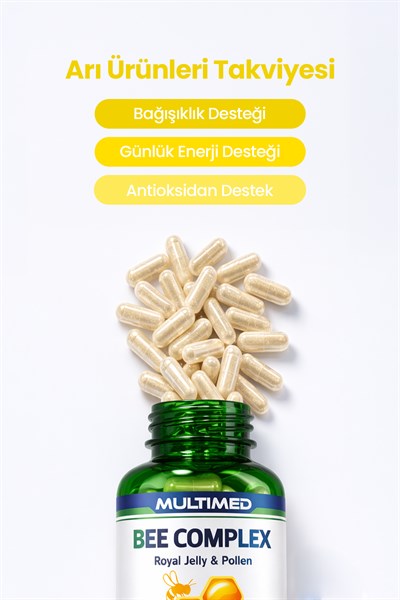 Multimed Bee Complex – Arı Sütü & Polen & Propolis ile Güçlü Bağışıklık Desteği – 120 Kapsül