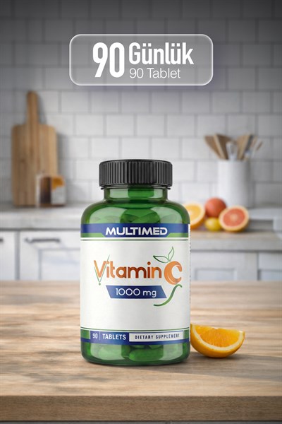 Multimed C Vitamini 1000 mg – Uzun Süreli Etki & Direnç Koruma – 90 Tablet