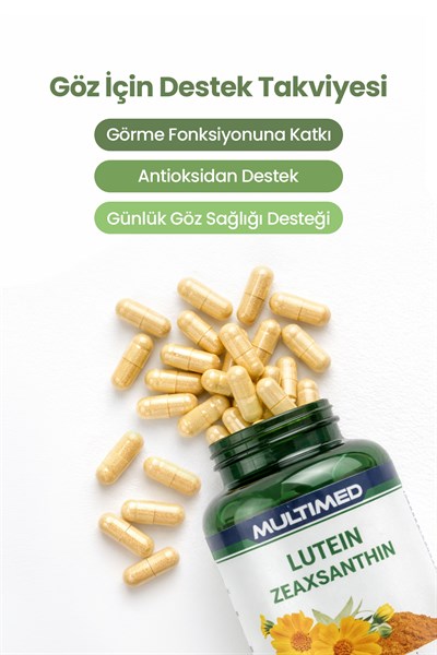 Multimed Lutein Zeaksantin – Göz Yorgunluğu & Ekran Işığına Karşı Koruma – 30 Kapsül