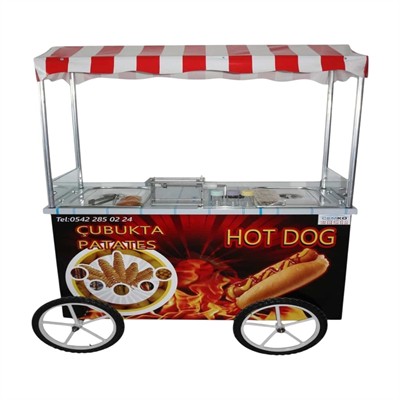 Çubukta Patates Hotdog Arabası 60x120 (Model Çiğli)