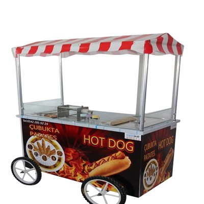 Çubukta Patates Hotdog Arabası 60x120 (Model Çiğli)