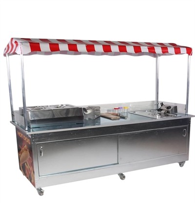 Çubukta Patates Hotdog Arabası 65x180 (Model Dalyan)