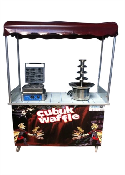 Çubukta Waffle Çikolata Şelalesi Makinası (Model Sinop)