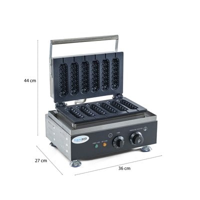 Çubukta Waffle Makinesi 6 Lı (Model Torbalı)