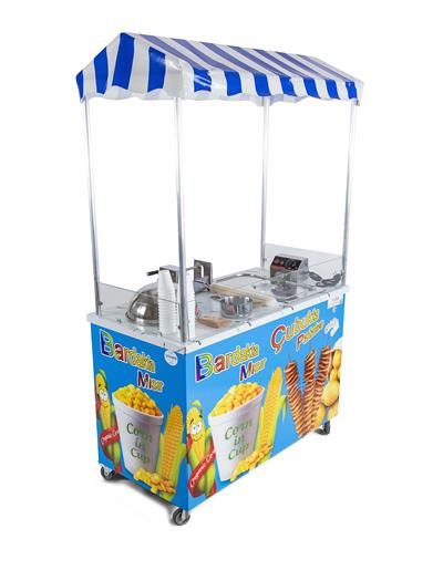 Elektrikli Bardakta Mısır Çubukta Patates Arabası Elektrikli 60x120 (Model Eskişehir)