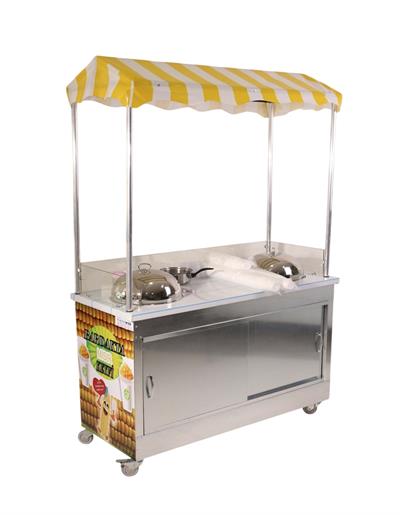 Elektrikli Çift Kazanlı Bardakta Mısır Tezgahı 60x120 (Model Van)