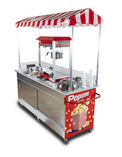 Elektrikli Çubukta Patates Bardakta Mısır ve Popcorn Arabası 65x180 (Model Kastamonu)