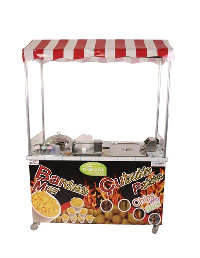 Elektrikli Çubukta Patates ve Bardakta Mısır Arabası 60x120 (Model Taksim)
