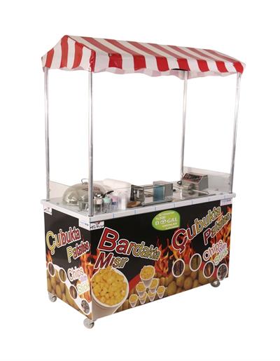 Elektrikli Çubukta Patates ve Bardakta Mısır Arabası 60x120 (Model Taksim)