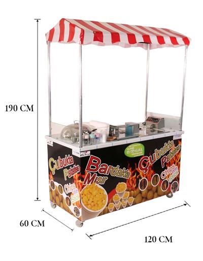 Elektrikli Çubukta Patates ve Bardakta Mısır Arabası 60x120 (Model Taksim)