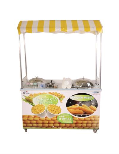 Elektrikli Koçan Mısır ve Bardakta Mısır Arabası 60x120 (Model Hakkari)