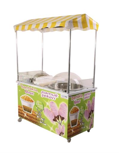 Pamuk Şeker ve Bardakta Mısır Arabası Elektrikli 60x120 (Model Konya)