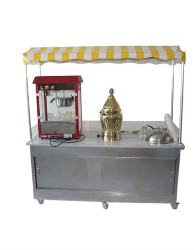 Elektrikli Sahlep Bardakta Mısır ve Mısır Patlatma Arabası 65x180 (Model Topkapı)
