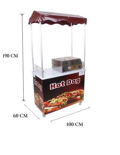 Hotdog Sosisli Arabası 60x100 (Model Muş)