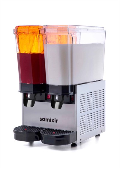 Klasik Twin Soğuk İçecek Dispenseri, 20+20 L, Fıskiyeli ve Karıştırıcılı