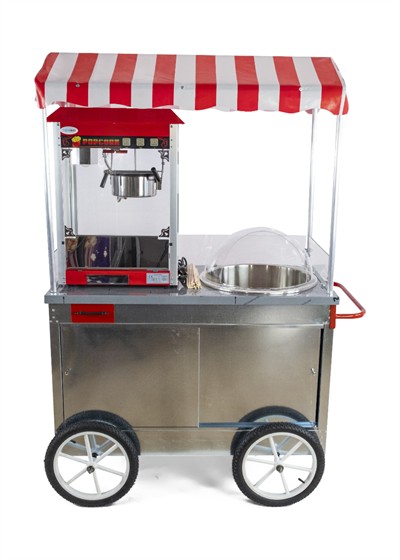 Pamuk Şeker Popcorn Mısır Patlatma Arabası 60x120 (Model Manavgat)