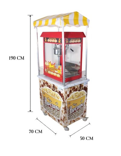 Popcorn Mısır Patlama Arabası 50X70 (Model Ürgüp)