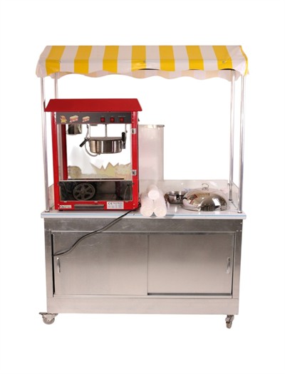 Popcorn Patlamış Mısır ve Bardakta Mısır Arabası Elektrikli 60x120 (Model Ankara) 