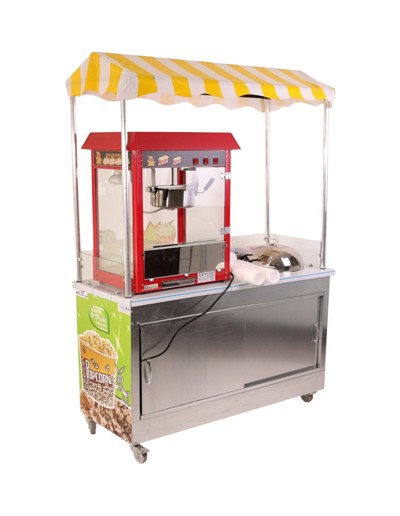 Popcorn Patlamış Mısır ve Bardakta Mısır Arabası Elektrikli 60x120 (Model Ankara) 