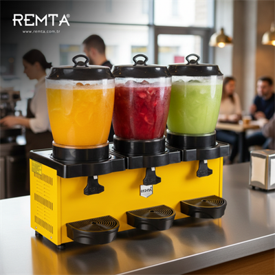 Remta Royal Mini Üçlü Şerbet ve Ayran Soğutucu 11+11+11 lt - ST38