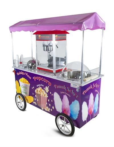 Pamuk Şeker, Popcorn ve Bardakta Mısır Arabası 65x180 (Model Trabzon)