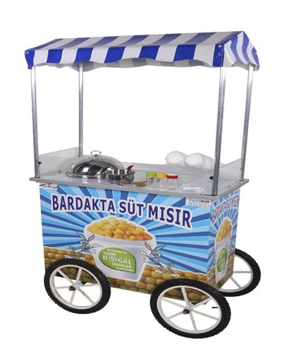 Tüplü Seyyar Bardakta Mısır Standı  60x100 (Model İzmir)