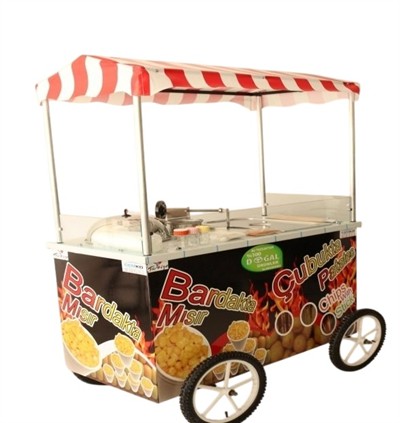 Tüplü Tekerlekli Çubukta Patates Ve Bardakta Mısır Arabası 60x120 (Model Şişli)