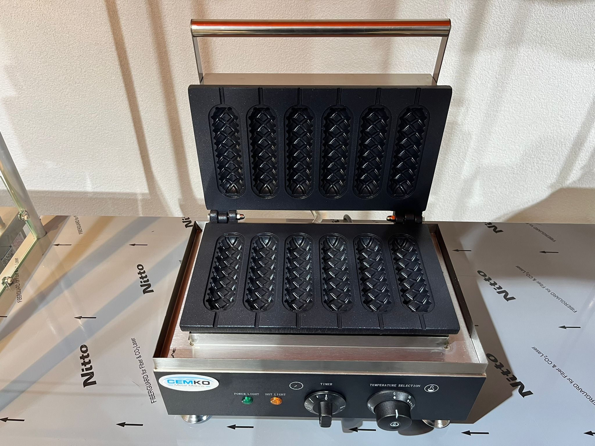 çubukta waffle makinesi önden cekim